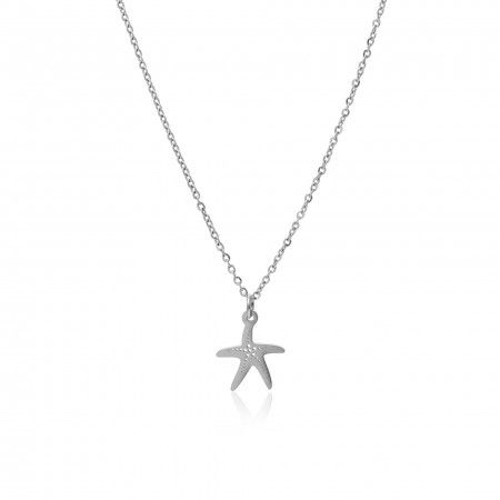 STEEL NECKLACE WITH STARFISH PENDANT