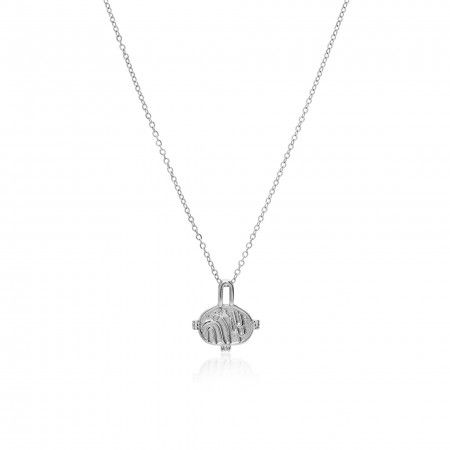 STEEL NECLACE WITH PALM TREE PENDANT