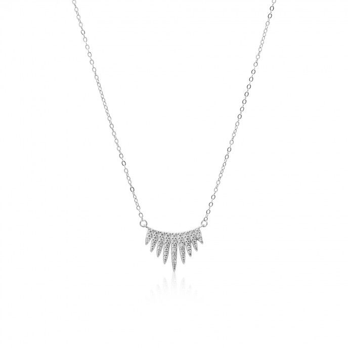 SILVER NECKLACE WITH CROWN PENDANT