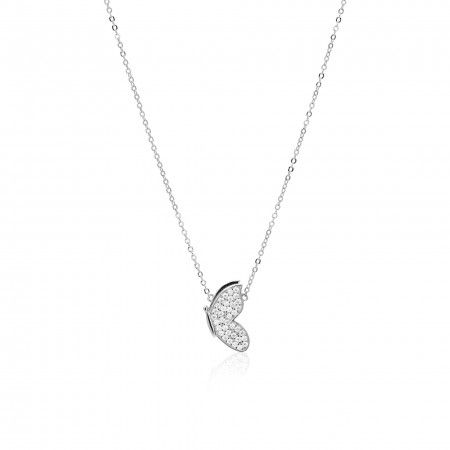 SILVER NECKLACE WITH BUTTERFLY PENDANT
