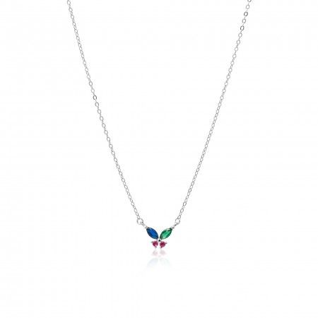 SILVER NECKLACE WITH BUTTERFLY