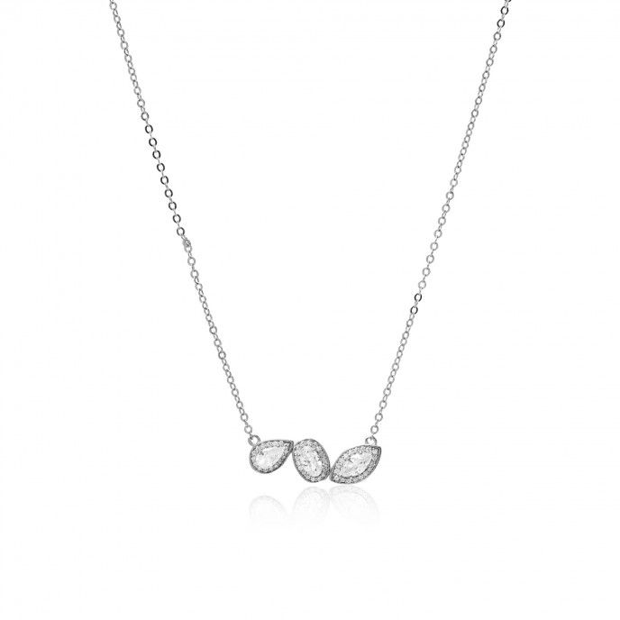 SILVER NECKLACE WITH GEOMETRIC PENDANT