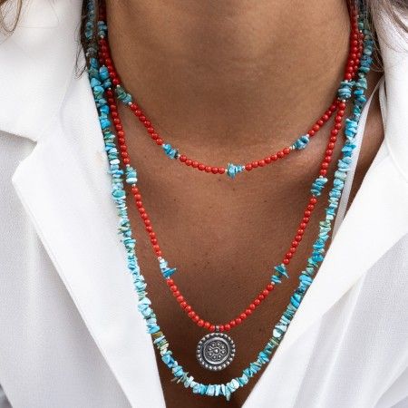 TURQUOISE NATURAL STONE NECKLACE