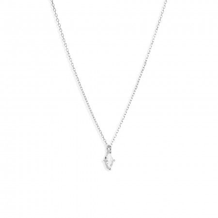 SILVER NECKLACE WITH ZIRCON
