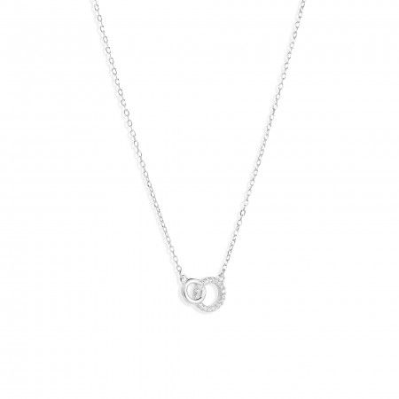 SILVER NECKLACE WITH CIRCLES